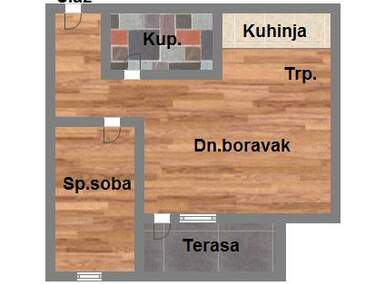 Dvosoban stan, Novi Sad, Podbara, prodaja, 42m2, 109051e, id931903