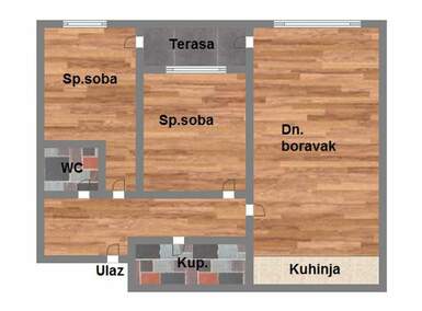 Trosoban stan, Novi Sad, Telep, prodaja, 62m2, 150630e, id1173404