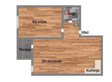 Dvosoban stan, Novi Sad, prodaja, 45m2, 75490e, id1188986