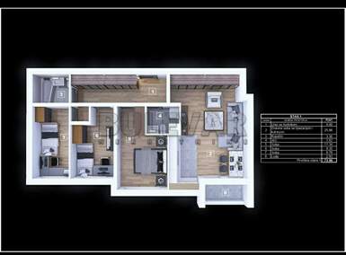 Troiposoban stan, Niš, Donja Vrežina, prodaja, 74m2, 106700e, id823548