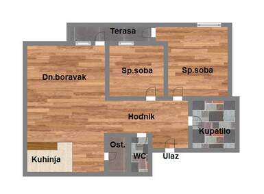 Trosoban stan, Novi Sad, Grbavica, prodaja, 63m2, 177460e, id902138