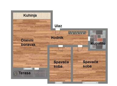 Dvoiposoban stan, Novi Sad, prodaja, 54m2, 133000e, id910468
