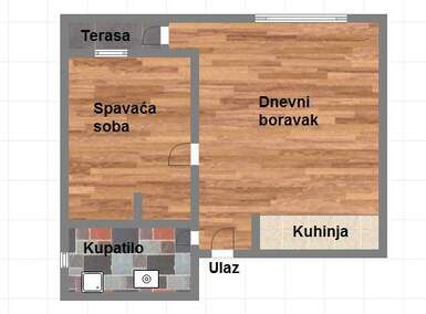 Dvosoban stan, Novi Sad, Petrovaradin, prodaja, 47m2, 94520e, id913278