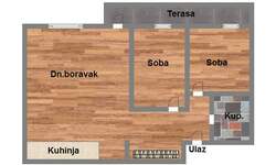 Dvoiposoban stan, Novi Sad, prodaja, 55m2, 169270e, id913306