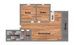Trosoban stan, Novi Sad, prodaja, 59m2, 115380e, id913329
