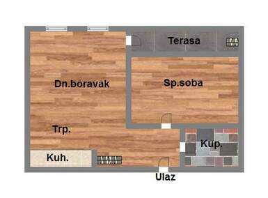 Trosoban stan, Novi Sad, Stari Majur, prodaja, 42m2, 90760e, id918832