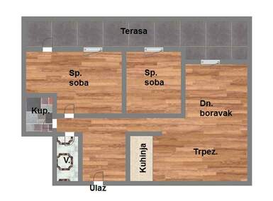 Trosoban stan, Novi Sad, prodaja, 68m2, 160430e, id919808