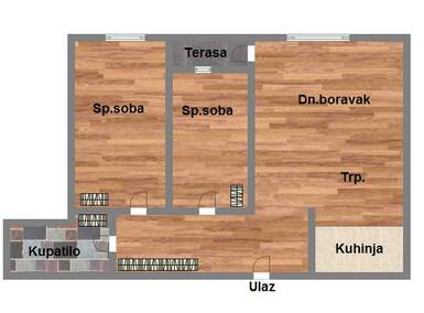 Dvoiposoban stan, Novi Sad, Salajka, prodaja, 60m2, 126110e, id924123