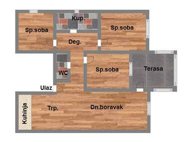 Troiposoban stan, Novi Sad, prodaja, 76m2, 126010e, id928952