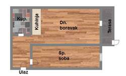 Dvosoban stan, Novi Sad, Novo naselje, prodaja, 40m2, 90710e, id933610