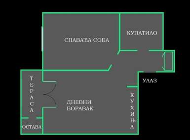 Dvosoban stan, Novi Sad, Podbara, prodaja, 54m2, 95000e, id942856