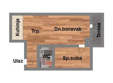 Dvosoban stan, Novi Sad, prodaja, 43m2, 108790e, id943906