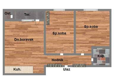 Trosoban stan, Novi Sad, prodaja, 65m2, 213210e, id954389