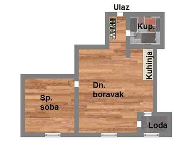 Dvosoban stan, Novi Sad, Podbara, prodaja, 45m2, 110110e, id954666