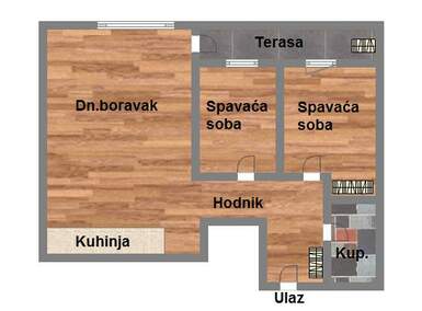 Dvoiposoban stan, Novi Sad, Podbara, prodaja, 59m2, 140550e, id955830