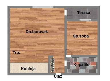 Dvosoban stan, Novi Sad, Podbara, prodaja, 44m2, 117810e, id955852