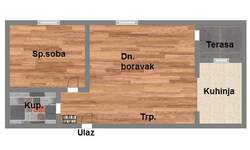 Dvosoban stan, Novi Sad, Podbara, prodaja, 46m2, 121880e, id955858