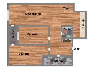 Trosoban stan, Novi Sad, Klisa, prodaja, 60m2, 99100e, id958128