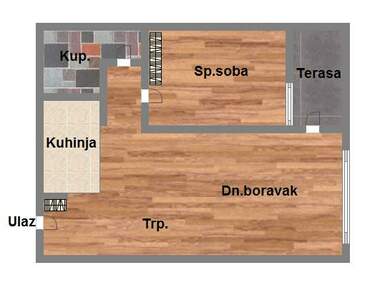Dvosoban stan, Novi Sad, prodaja, 44m2, 99180e, id959962