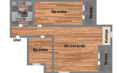 Trosoban stan, Novi Sad, prodaja, 57m2, 96650e, id961174