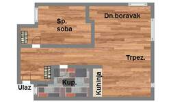 Jednoiposoban stan, Novi Sad, Kej, prodaja, 42m2, 125460e, id961276
