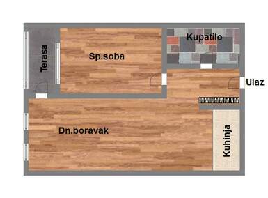 Jednoiposoban stan, Novi Sad, Salajka, prodaja, 42m2, 108030e, id967335