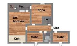 Troiposoban stan, Novi Sad, Veternik, prodaja, 68m2, 115990e, id972323