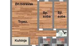 Trosoban stan, Novi Sad, Novo Naselje, prodaja, 58m2, 124610e, id973829