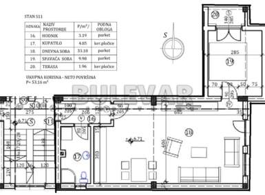 Jednoiposoban stan, Niš, Bubanj, prodaja, 53m2, 82200e, id973940