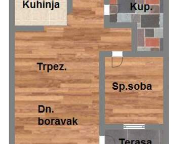 Dvosoban stan, Novi Sad, Novo Naselje, prodaja, 36m2, 81690e, id974622