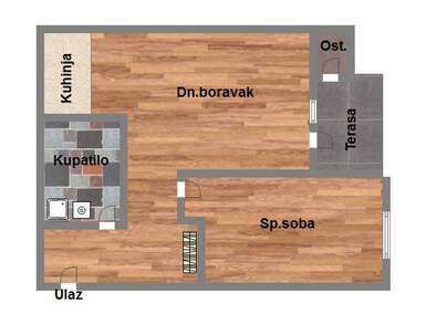 Dvosoban stan, Novi Sad, prodaja, 41m2, 85040e, id975348