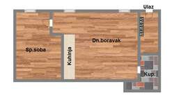 Dvosoban stan, Novi Sad, Petrovaradin, prodaja, 45m2, 93440e, id977149