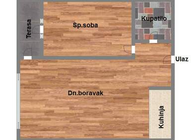 Dvosoban stan, Novi Sad, Petrovaradin, prodaja, 42m2, 90610e, id977250