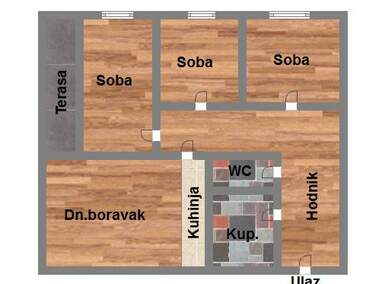 Troiposoban stan, Novi Sad, Sremska kamenica, prodaja, 82m2, 139360e, id984339