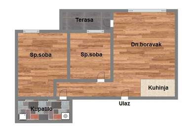 Trosoban stan, Novi Sad, Socijalno, prodaja, 56m2, 196130e, id988602