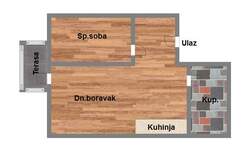 Dvosoban stan, Novi Sad, prodaja, 49m2, 119850e, id989217