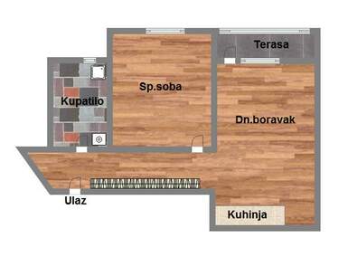Dvosoban stan, Novi Sad, Podbara, prodaja, 46m2, 124770e, id995876