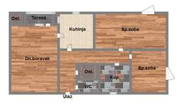 Trosoban stan, Novi Sad, Kej, prodaja, 70m2, 144200e, id996437