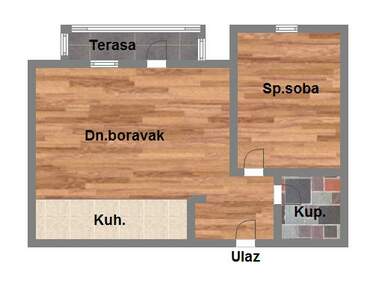 Dvosoban stan, Novi Sad, prodaja, 39m2, 100610e, id998407
