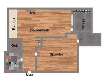 Dvosoban stan, Novi Sad, prodaja, 46m2, 104780e, id998416
