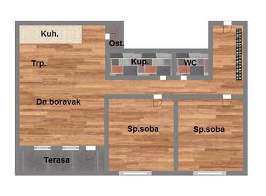 Trosoban stan, Novi Sad, prodaja, 69m2, 172360e, id999722