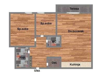 Trosoban stan, Novi Sad, prodaja, 69m2, 185210e, id1001204