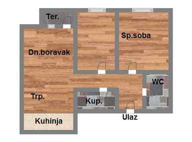Trosoban stan, Novi Sad, prodaja, 57m2, 134890e, id1003809