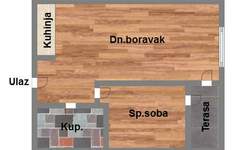 Dvosoban stan, Novi Sad, Petrovaradin, prodaja, 42m2, 88050e, id1006050