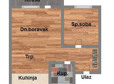 Dvosoban stan, Novi Sad, prodaja, 45m2, 152140e, id1006215