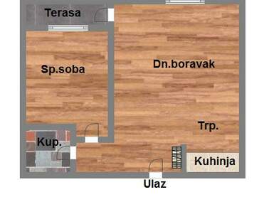 Dvosoban stan, Novi Sad, prodaja, 44m2, 150140e, id1006225