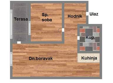 Dvosoban stan, Novi Sad, Severni Telep, prodaja, 42m2, 106500e, id1007084