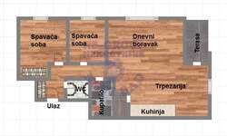 Trosoban stan, Novi Sad, prodaja, 61m2, 131680e, id1011406