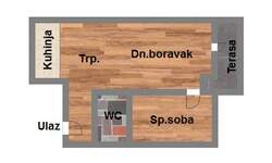 Dvosoban stan, Novi Sad, Nova Detelinara, prodaja, 43m2, 109180e, id1013628