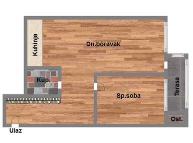 Dvosoban stan, Novi Sad, prodaja, 43m2, 106960e, id1014227